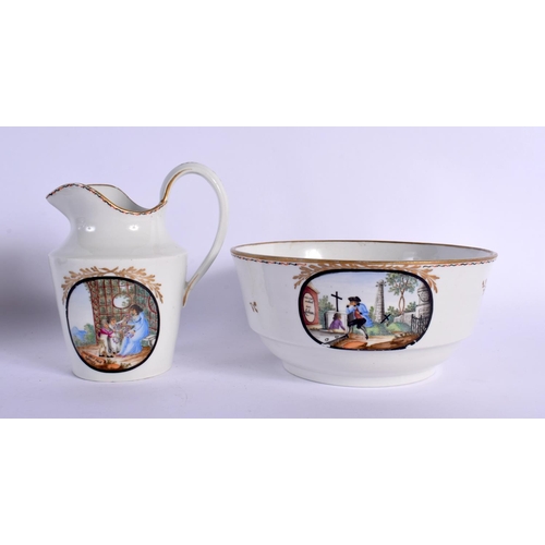 291 - AN EARLY 19TH CENTURY MILES MASON TEAPOT AND COVER together with late 18th century Limbach jug with ... 