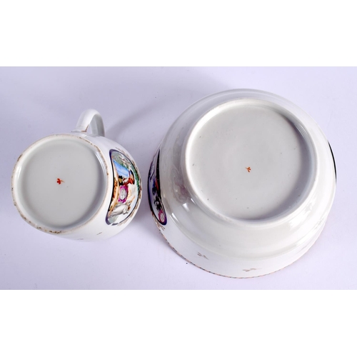 291 - AN EARLY 19TH CENTURY MILES MASON TEAPOT AND COVER together with late 18th century Limbach jug with ... 