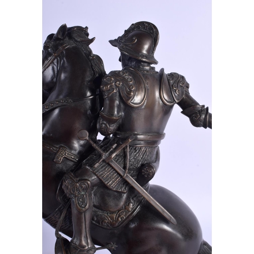 301 - A CONTEMPORARY BRONZED STUDY OF IL CAVALLO by Gianni Benvenuti. 29 cm x 27 cm.