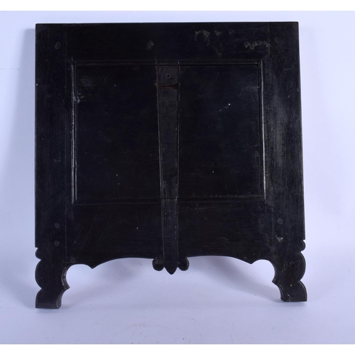 312 - A LARGE 19TH CENTURY INDIAN PAINTED IVORY MINIATURE encased within a hardwood frame. 26 cm x 20 cm.