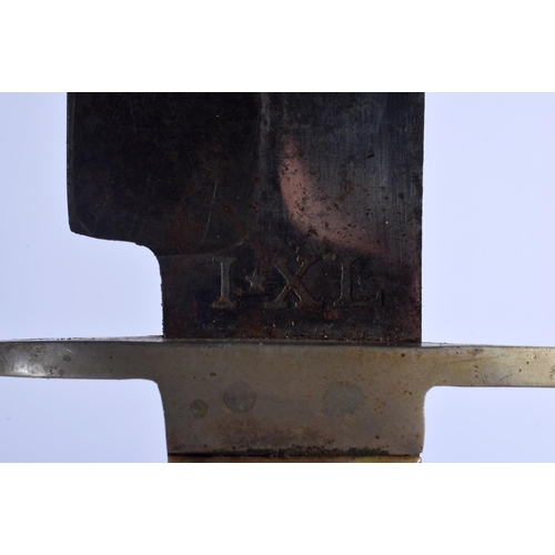 315 - AN ANTIQUE SCOTTISH HORN HANDLED KNIFE. 38 cm long.