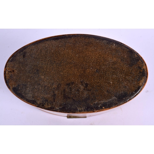 326 - A GEORGE III BURR WALNUT TEA CADDY together with a Sevres style box & another. Largest 13 cm x 15 cm... 