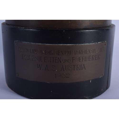 344 - Austrian School (C1930) Bronze, Female with fish. 48 cm high.