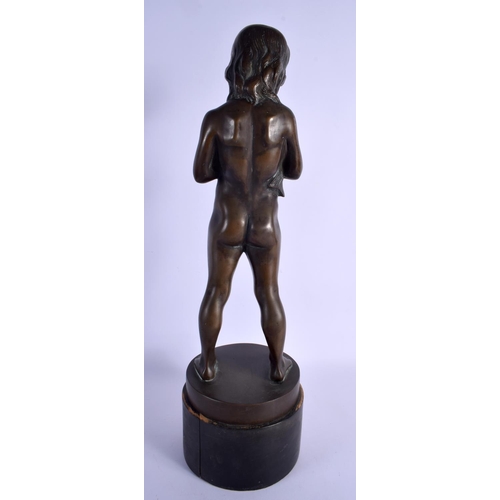 344 - Austrian School (C1930) Bronze, Female with fish. 48 cm high.
