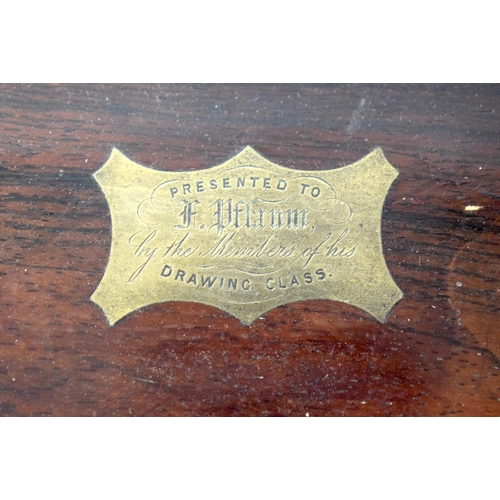 353 - TWO CASED ANTIQUE SCIENTIFIC INSTRUMENT SETS. Largest 22 cm x 14 cm. (2)