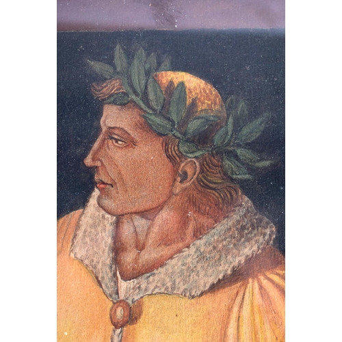 356 - Italian School (19th/20th Century) Watercolour, Seated scholar 18.5 cm square.