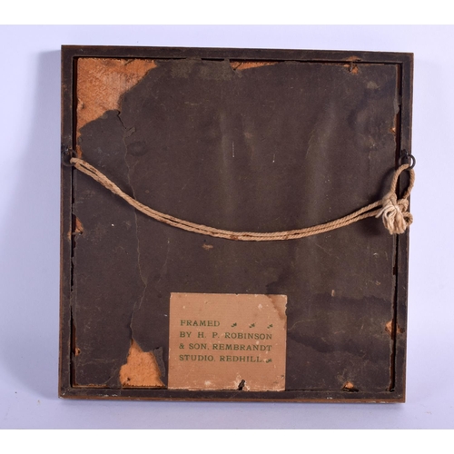 356 - Italian School (19th/20th Century) Watercolour, Seated scholar 18.5 cm square.