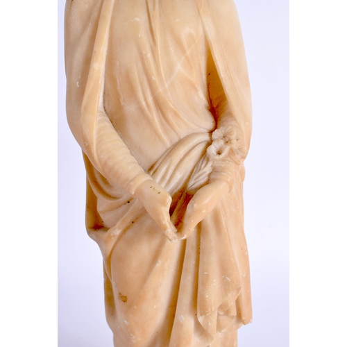 425 - Italian School (19th Century) Alabaster, Standing saint. 31 cm high.