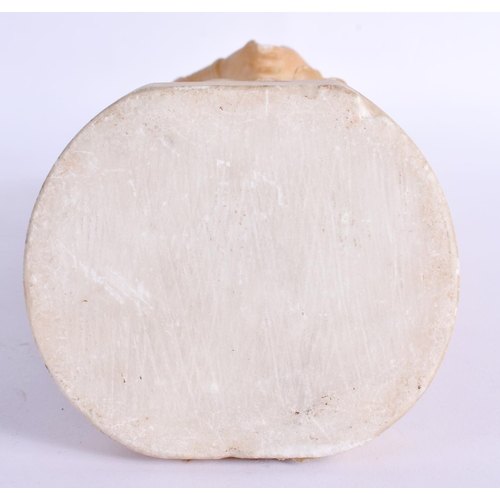 425 - Italian School (19th Century) Alabaster, Standing saint. 31 cm high.