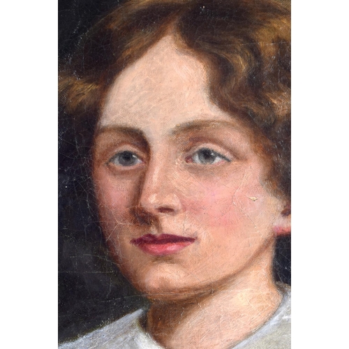 427 - Continental School (C1900) Oil on canvas, Figure in pink and white. 58 cm x 50 cm.