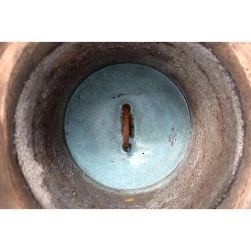 429 - AN ANTIQUE SHIPS BELL bearing date to top 1795. 32 cm x 25 cm.