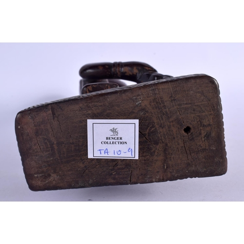 435 - AN AFRICAN TRIBAL YORUBA EQUESTRIAN FIGURE. 22 cm x 8 cm.