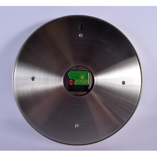 456 - A ROLEX SHOP DISPLAY ADVERTISING WALL CLOCK. 33 cm diameter.