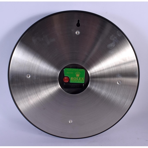468 - A ROLEX SHOP DISPLAY ADVERTISING WALL CLOCK. 33 cm diameter.