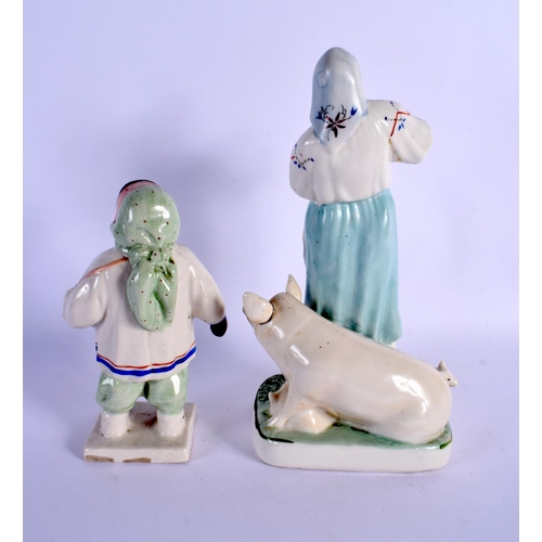 477 - A GROUP OF RUSSIAN USSR SOVIET PORCELAIN FIGUES in various forms and sizes. Largest 29 cm high. (10)