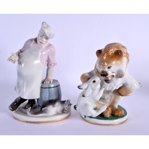 477 - A GROUP OF RUSSIAN USSR SOVIET PORCELAIN FIGUES in various forms and sizes. Largest 29 cm high. (10)