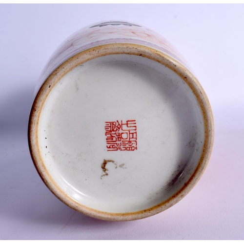 A RARE CHINESE REPUBLICAN PERIOD PORCELAIN VASE Attributed to Wang Bu ...