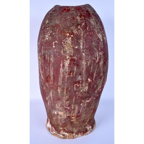 58 - A LARGE 19TH CENTURY CHINESE CARVED POLYCHROMED WOOD BUST OF GUANYIN modelled wearing a tiger mask. ... 