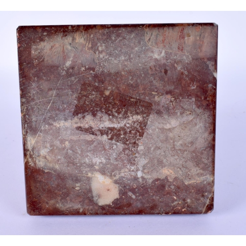 69 - AN UNUSUAL EARLY 20TH CENTURY FRENCH BRONZE AND MARBLE MODEL formed as the Eiffel tower. 27 cm high.