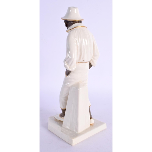 105 - Royal Worcester rare figure of the Negro from the Countries of the World series date mark 1889. 17cm... 