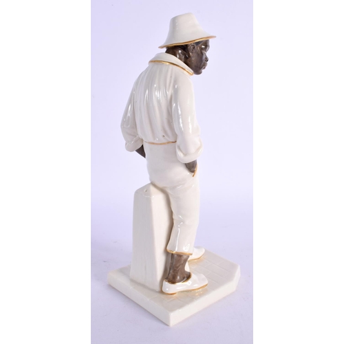 105 - Royal Worcester rare figure of the Negro from the Countries of the World series date mark 1889. 17cm... 