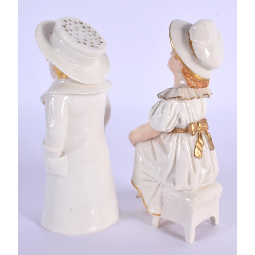 108 - Royal Worcester sifter figure of a boy with a hat and his hands in his pockets date mark 1893 and a ... 