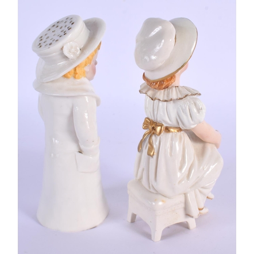 108 - Royal Worcester sifter figure of a boy with a hat and his hands in his pockets date mark 1893 and a ... 