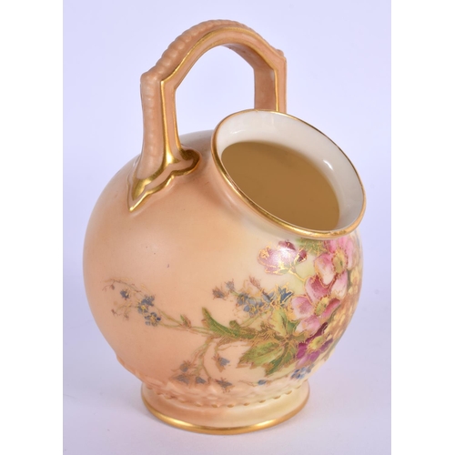 185 - Royal Worcester blush ivory violetear painted and gilded with flowers, shape 916, date code 1914. 10... 