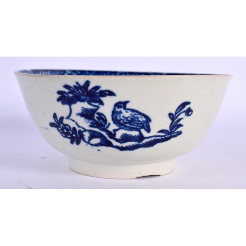 215 - 18th c. Chaffers Liverpool bowl painted with the Long Bridge pattern and Liverpool bowl printed with... 