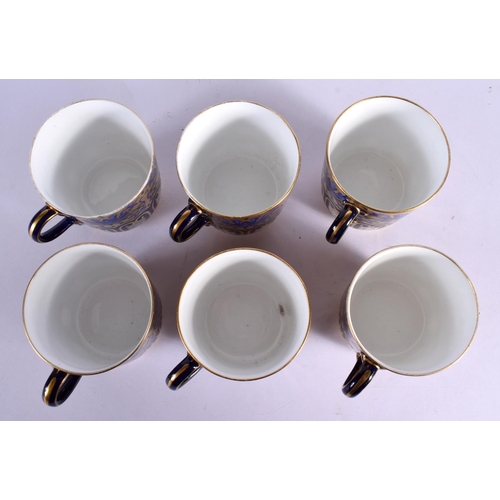 226 - 3rd Quarter of the 19th c. Coalport coffee service, six cups, saucers, side plates and 2 bread and b... 