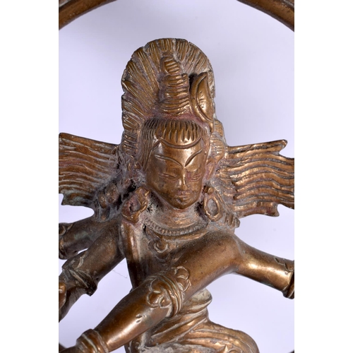 287 - AN INDIAN BRONZE BUDDHISTIC DEITY. 35 cm x 18 cm.