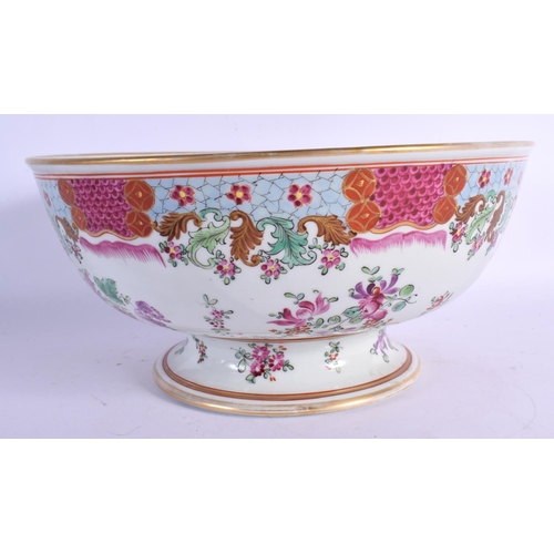 3 - A RARE 19TH CENTURY FRENCH SAMSONS OF PARIS PORCELAIN BOWL painted in the Chinese Export style. 27 c... 