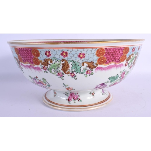 3 - A RARE 19TH CENTURY FRENCH SAMSONS OF PARIS PORCELAIN BOWL painted in the Chinese Export style. 27 c... 