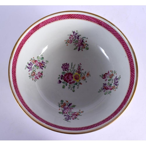 3 - A RARE 19TH CENTURY FRENCH SAMSONS OF PARIS PORCELAIN BOWL painted in the Chinese Export style. 27 c... 