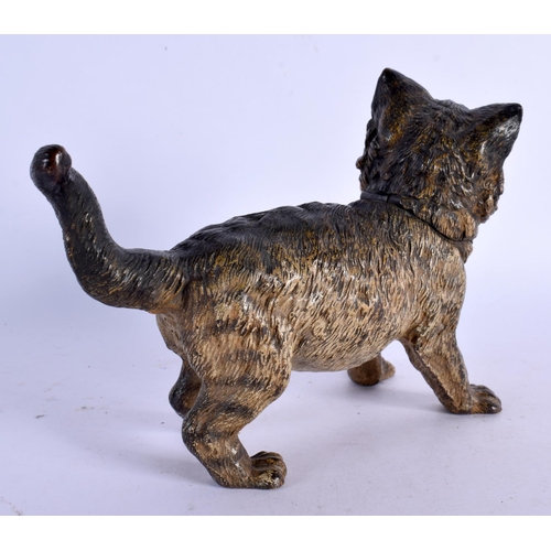 310 - A 19TH CENTURY AUSTRIAN COLD PAINTED CAT INKWELL Attributed to Franz Xavier, stamped Gesschultz. 15 ... 