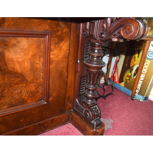 312 - A FINE ANTIQUE BURR WALNUT VOGEL PIANO with brass candle sconces. Note: The piano is kept off site, ... 