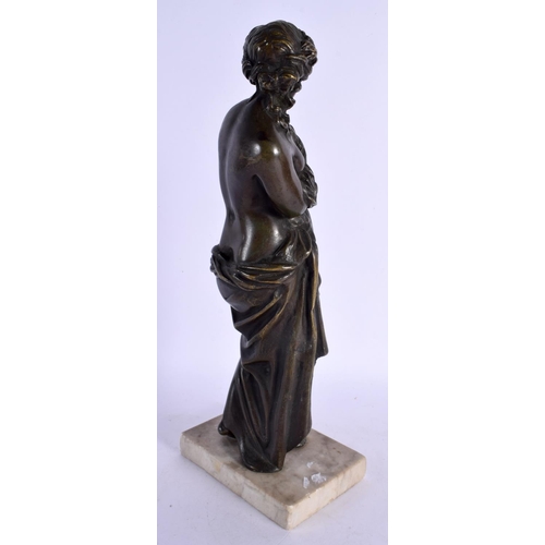 371 - European School (C1910) Bronze, Standing female. 33.5 cm high.