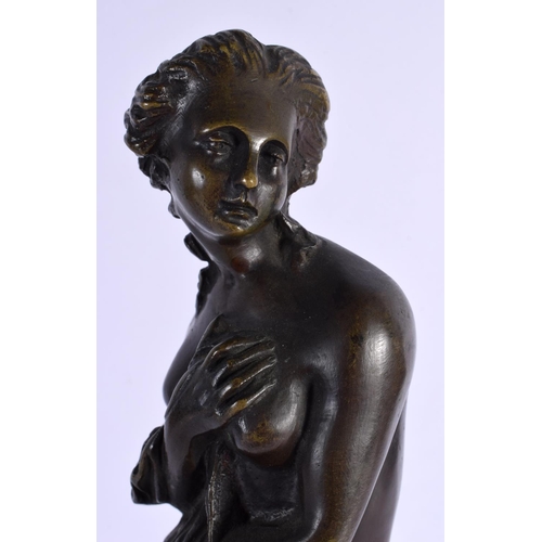 371 - European School (C1910) Bronze, Standing female. 33.5 cm high.