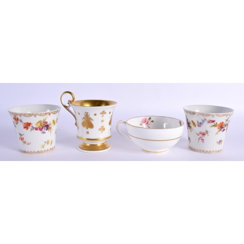 39 - A LIMOGES PORCELAIN CUP AND SAUCER together with a Derby cup etc. (6)