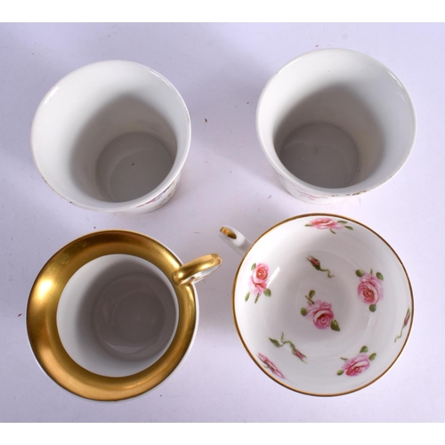 39 - A LIMOGES PORCELAIN CUP AND SAUCER together with a Derby cup etc. (6)