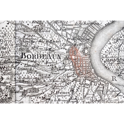 407 - A LARGE ANTIQUE FRENCH MAP. 100 cm x 68 cm.