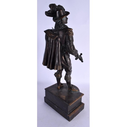 412 - European School (C1920) Bronze, Cavalier. 52 cm x 15 cm.