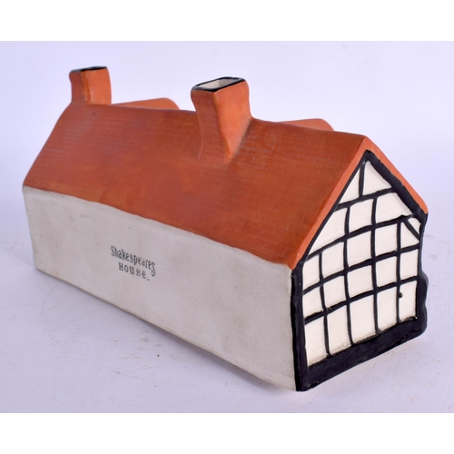 416 - A WILLOW ART PORCELAIN MODEL OF SHAKESPEARES HOUSE. 15 cm x 8 cm.