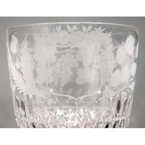 427 - A LARGE ANTIQUE CUT GLASS GOBLET. 29 cm x 15 cm.