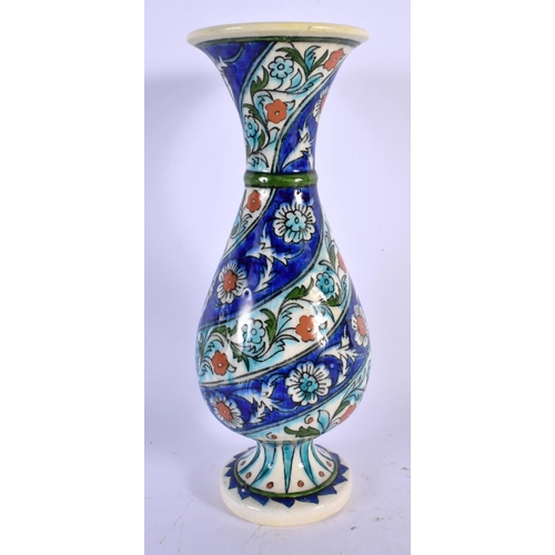 458 - A PERSIAN IZNIK MIDDLE EASTERN STYLE VASE. 26 cm high.