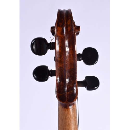 547 - A TWO PIECE BACK VIOLIN. 58 cm long, length of back 35.5 cm long.