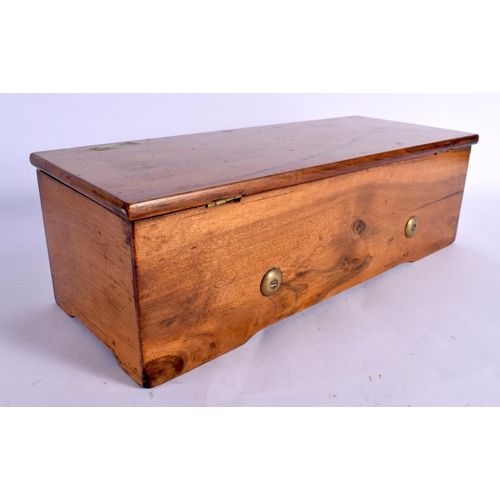 561 - AN ANTIQUE SWISS MUSICAL BOX. 37 cm wide, cylinder 16 cm wide.