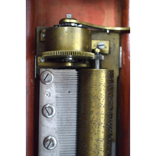 561 - AN ANTIQUE SWISS MUSICAL BOX. 37 cm wide, cylinder 16 cm wide.