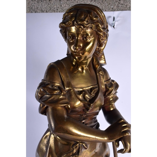 571 - French School (C1900) Bronze, Female. 59 cm high.