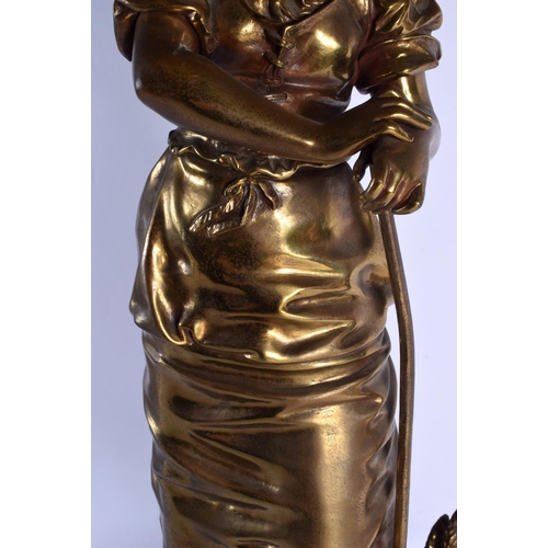 571 - French School (C1900) Bronze, Female. 59 cm high.